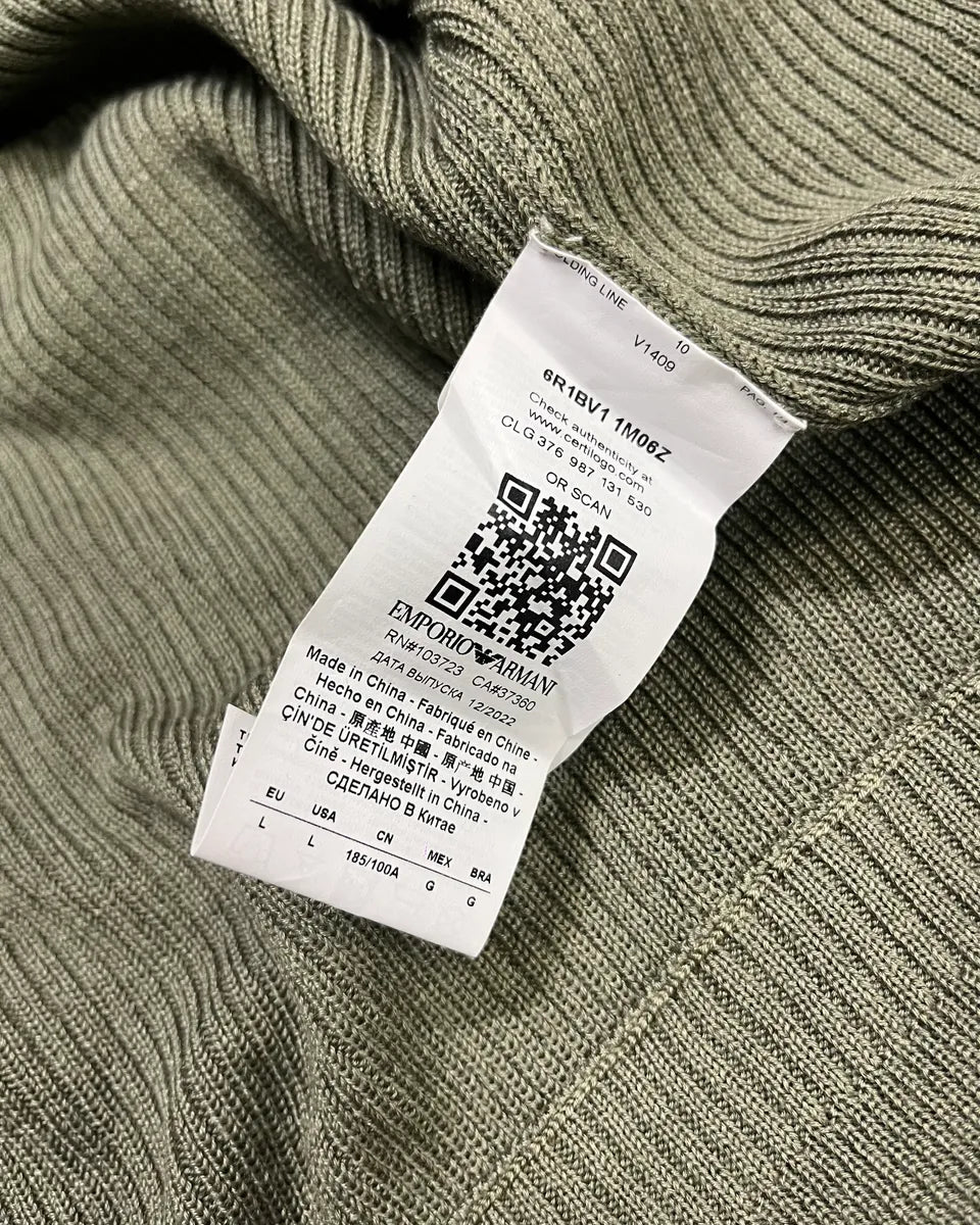 AW2022 Emporio Armani Green Light Zip-up Hoodie xFbjcMR 9