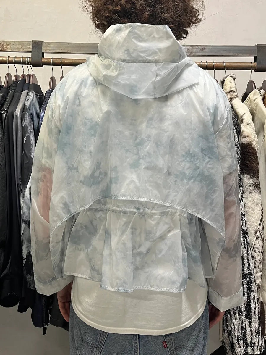 AW2022 Emporio Armani White & Blue Cloudy Windbreaker Jacket tHPIDFr 2