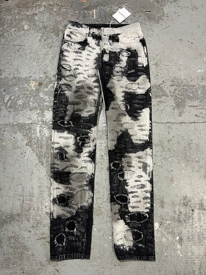 AW2022 Givenchy Distressed Monochrome Slim Jeans agKwNSB 0