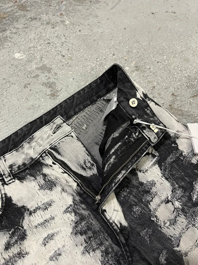 AW2022 Givenchy Distressed Monochrome Slim Jeans agKwNSB 7