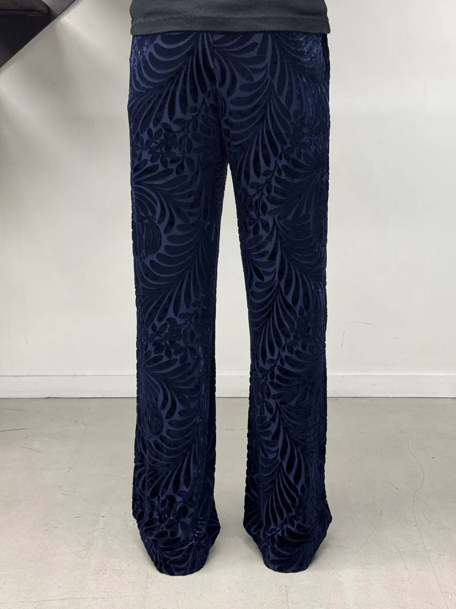 AW2022 Jil Sander Velvet Trouser Marine beVZyfh 3