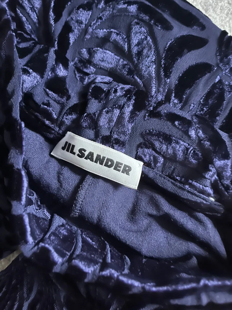 AW2022 Jil Sander Velvet Trouser Marine beVZyfh 4