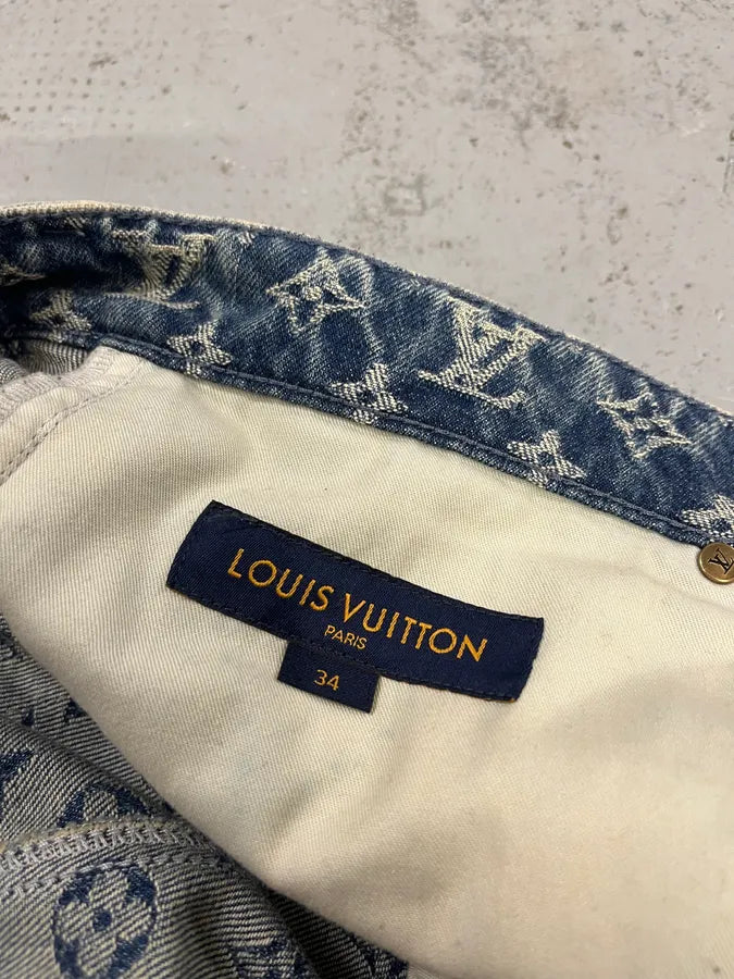 AW2022 Louis Vuitton Monogram Abstract Blue Jeans VpwnMXL 11