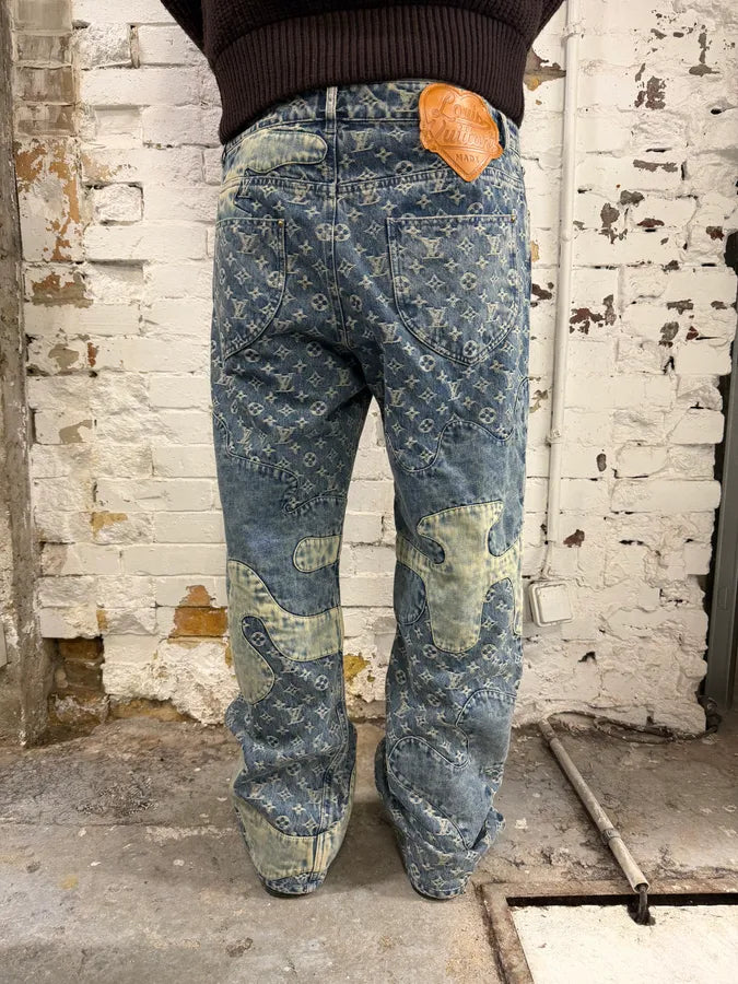 AW2022 Louis Vuitton Monogram Abstract Blue Jeans VpwnMXL 3
