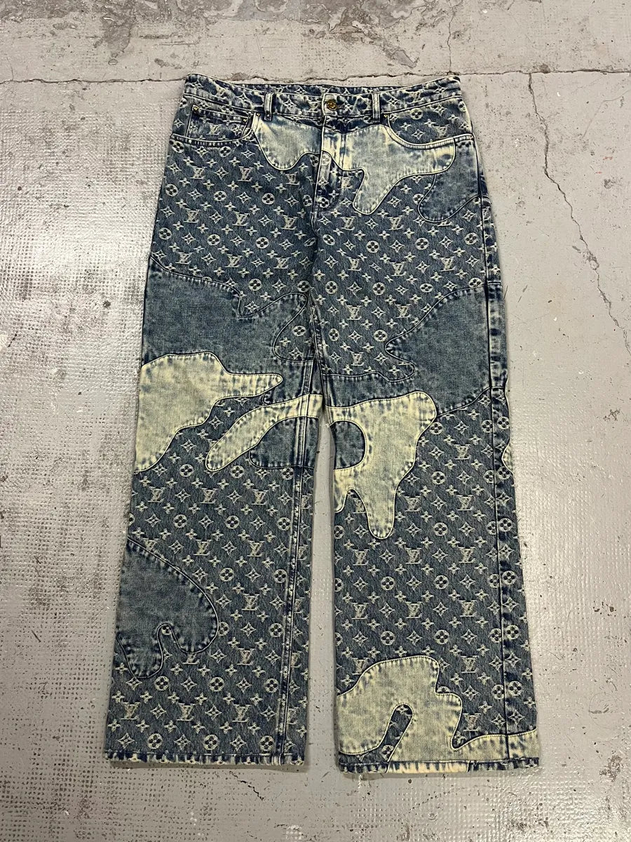 AW2022 Louis Vuitton Monogram Abstract Blue Jeans VpwnMXL 4