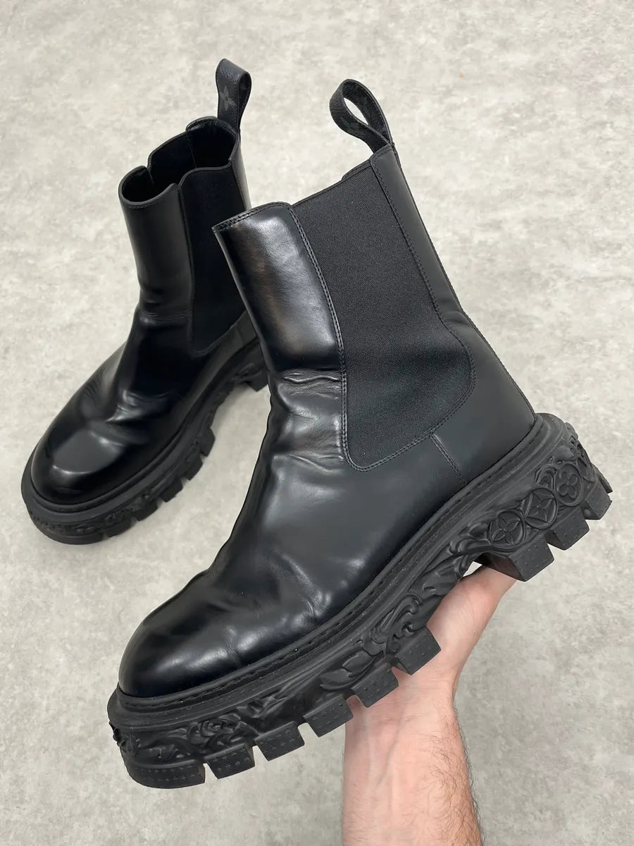 AW2022 Louis Vuitton Ornamented Sole Black Boots ZJIwjUl 0