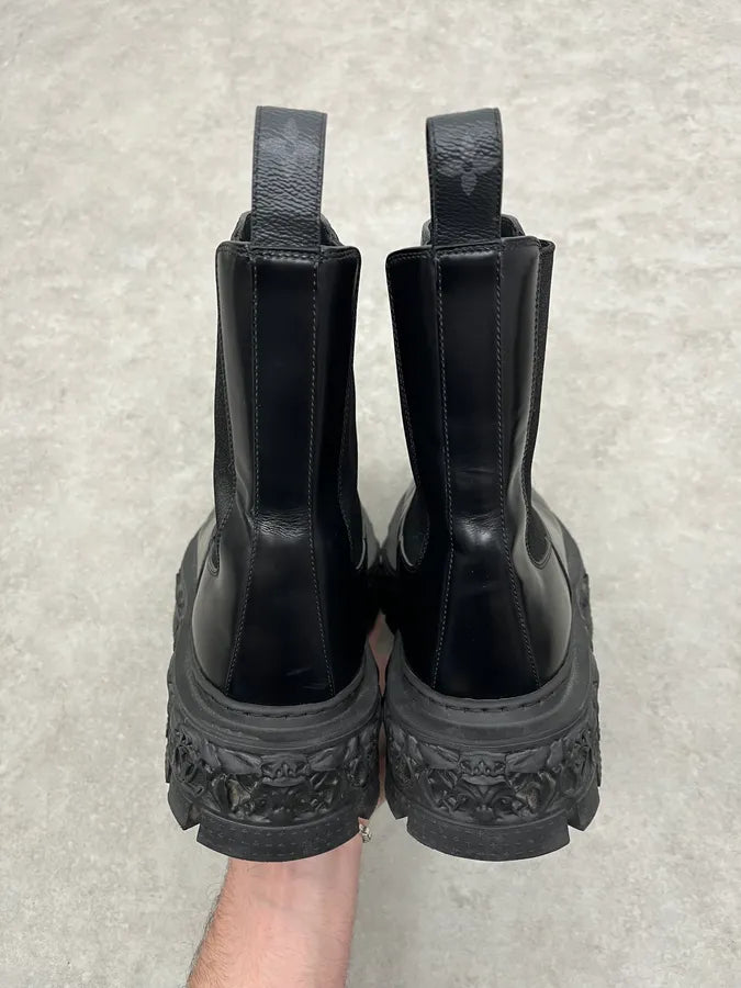 AW2022 Louis Vuitton Ornamented Sole Black Boots ZJIwjUl 5