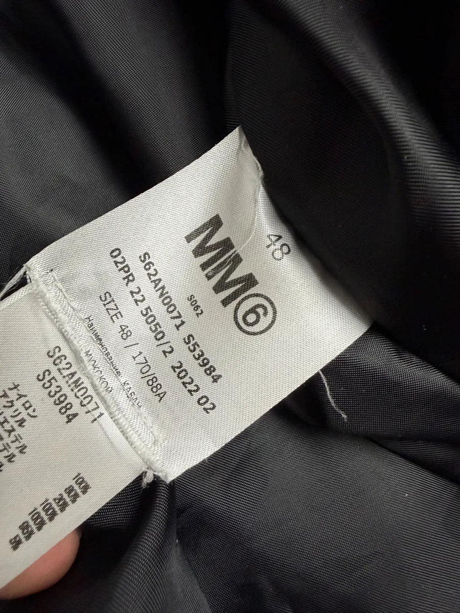 AW2022 Maison Margiela Black Faux Fur Aviator Bomber Jacket uQrEwjO 10