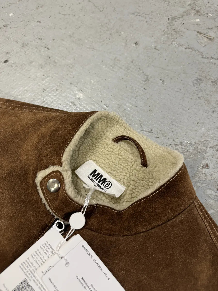 AW2022 Maison Margiela Brown 5 Zips Calf Leather Vest (S) 9