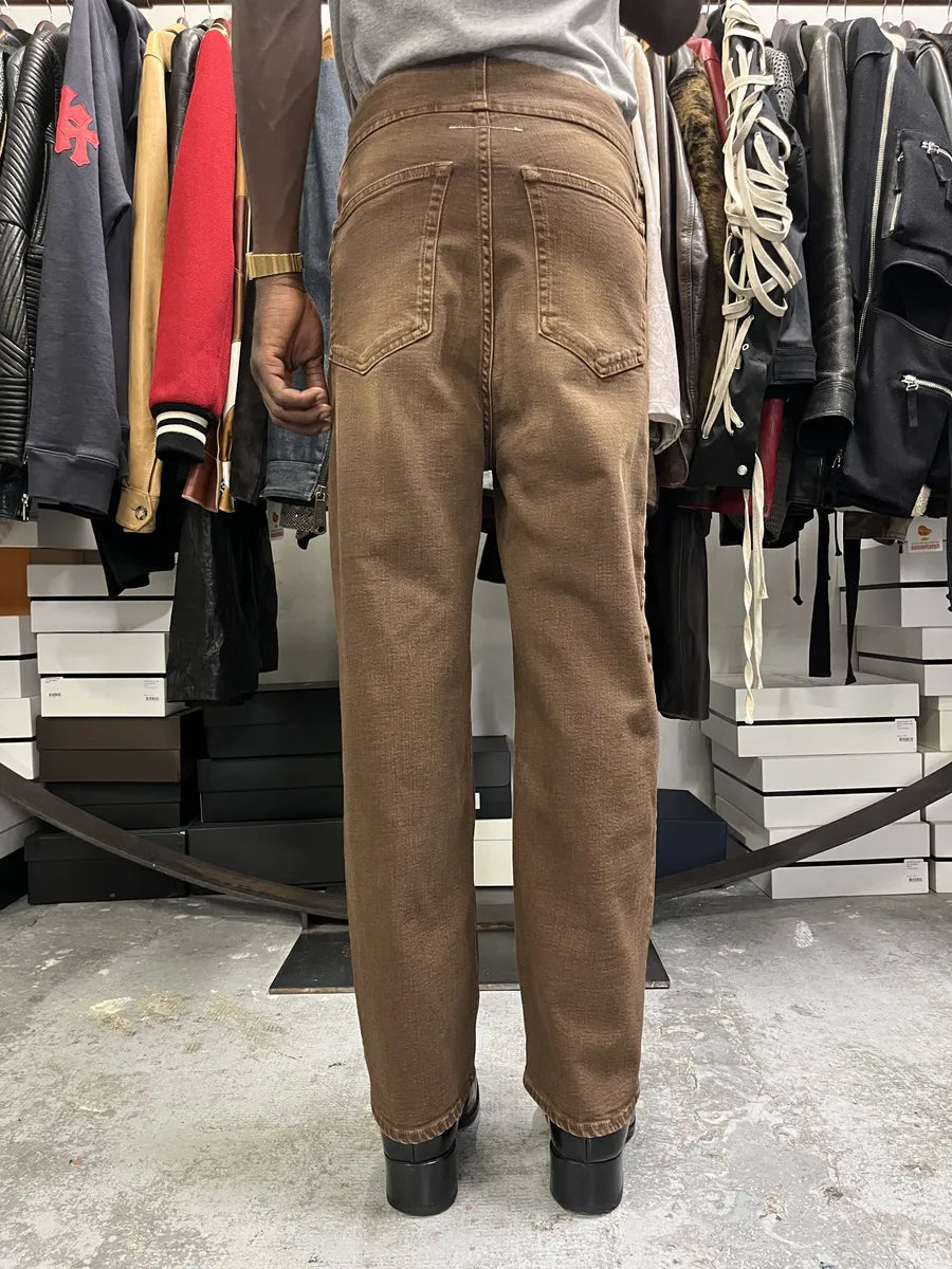 AW2022 Maison Margiela Brown Cozy Jeans qCmnkkP 2