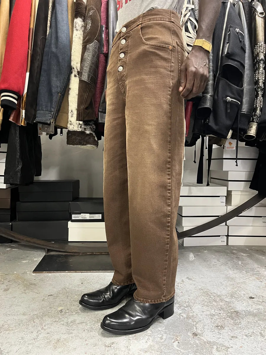 AW2022 Maison Margiela Brown Cozy Jeans qCmnkkP 3