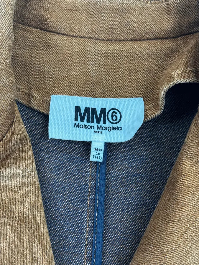 AW2022 Maison Margiela Brown Rust Denim Long Coat XmnmxnM 11
