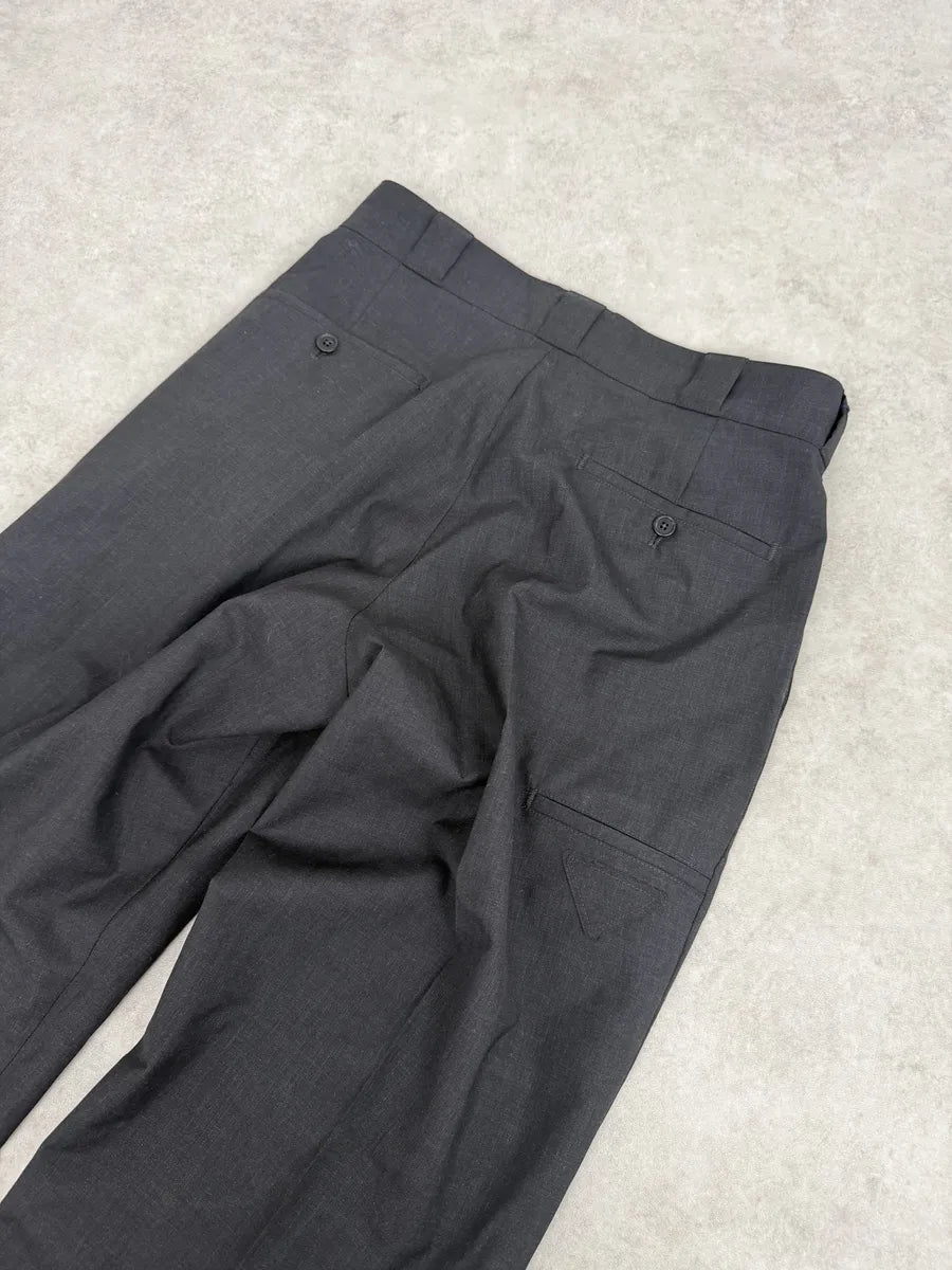 AW2022 Prada Grey Signature Classy Cozy Pants IeTxKzR 12