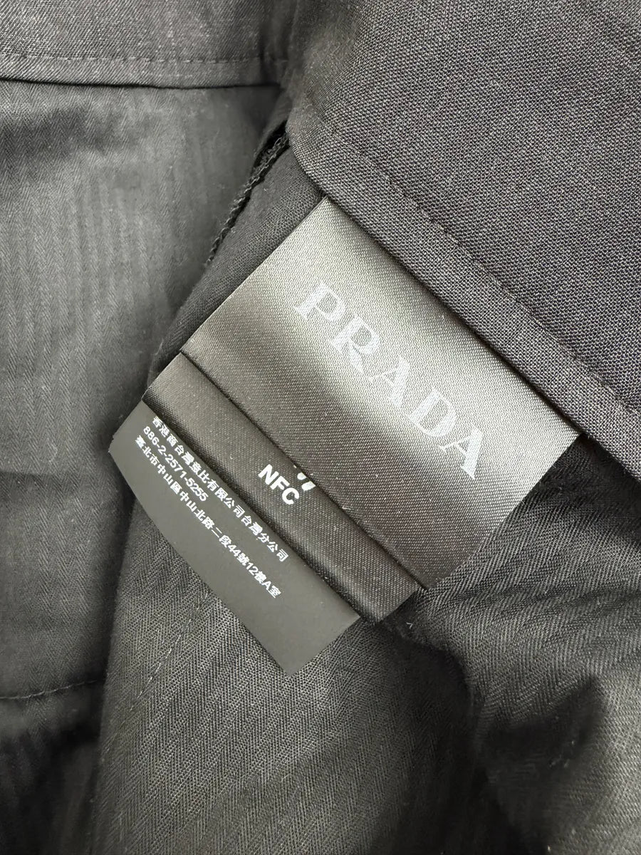 AW2022 Prada Grey Signature Classy Cozy Pants IeTxKzR 9