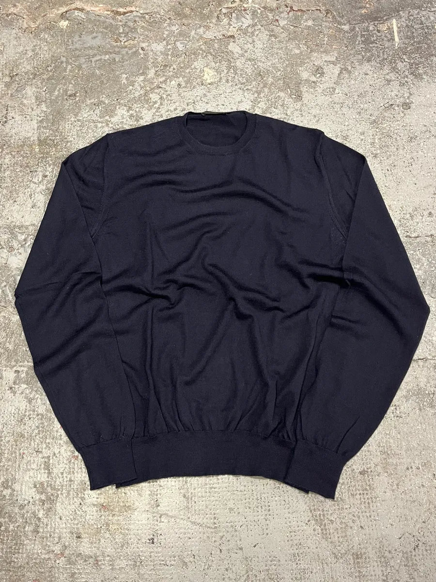 AW2022 Prada Navy Minimalist Sweater (S/M) jRHukGO 0