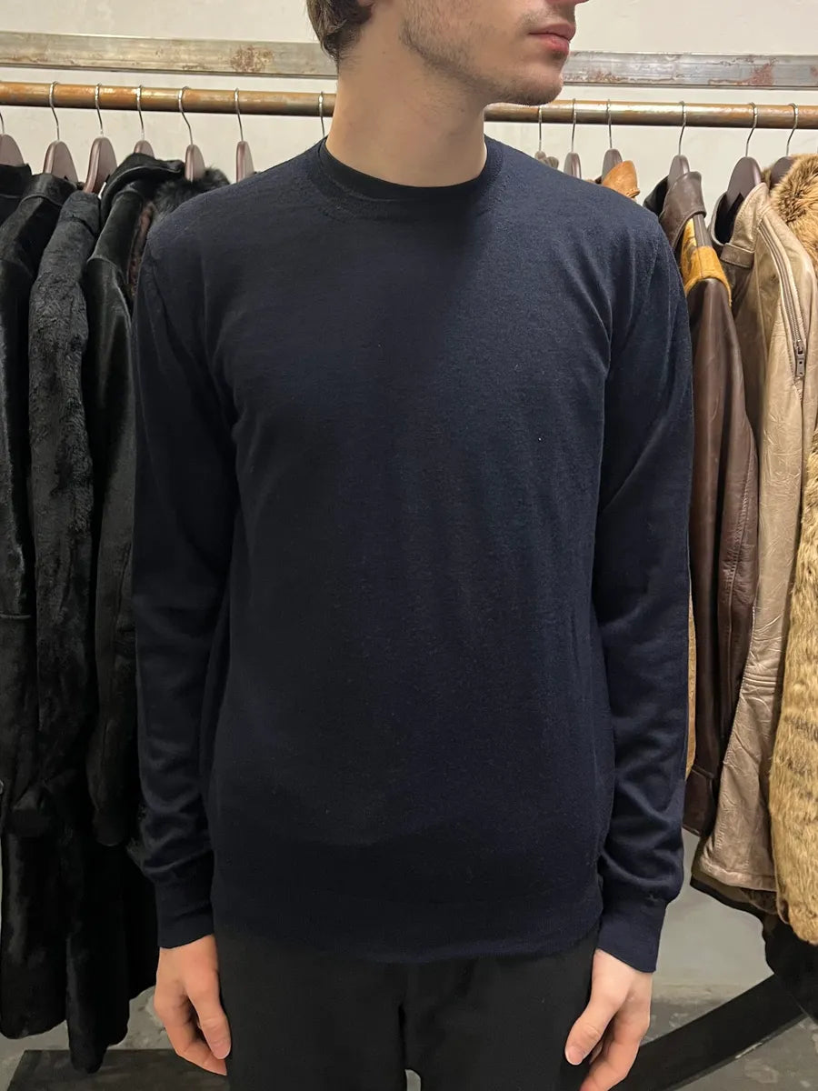 AW2022 Prada Navy Minimalist Sweater (S/M) jRHukGO 1