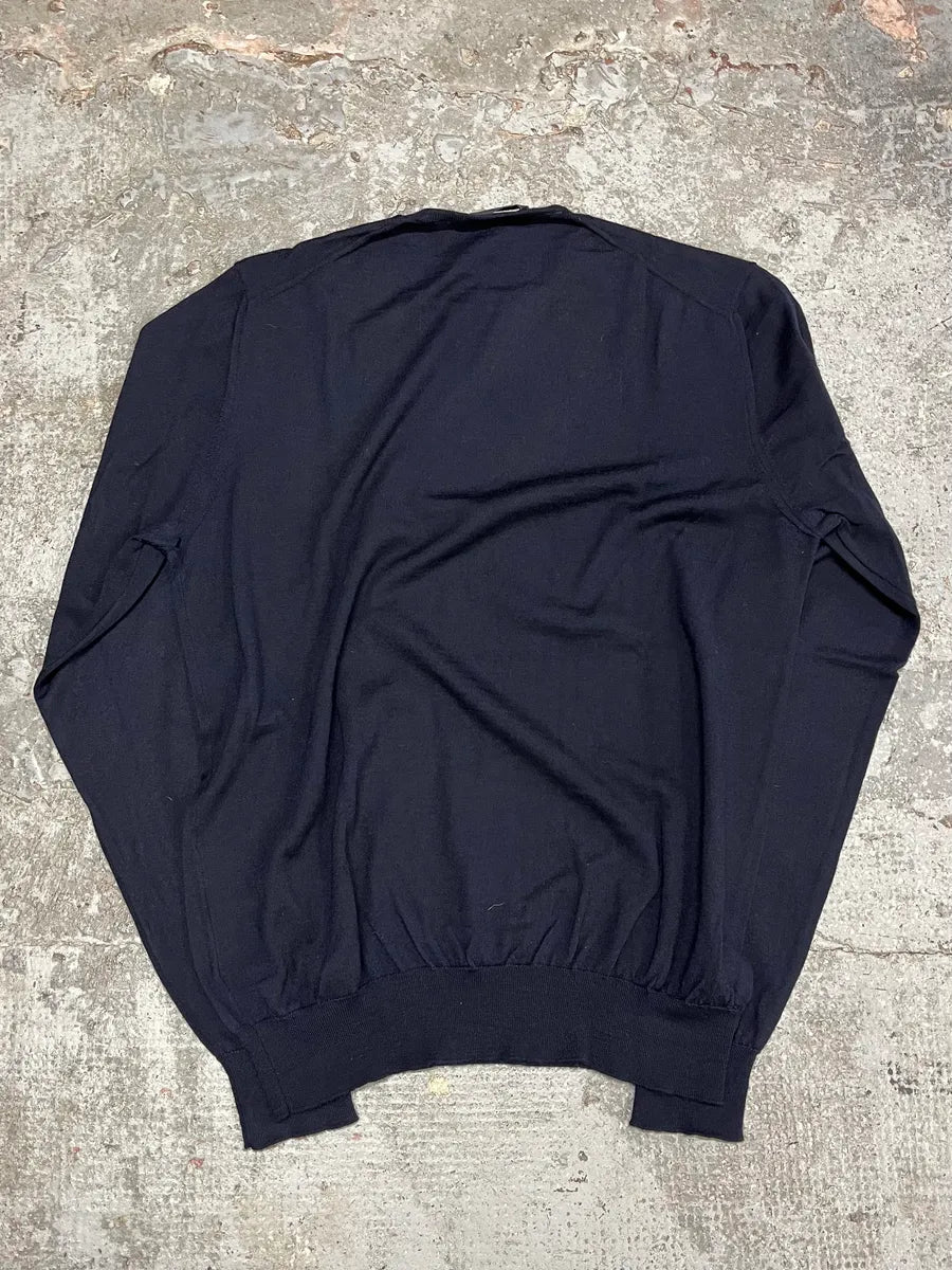 AW2022 Prada Navy Minimalist Sweater (S/M) jRHukGO 5