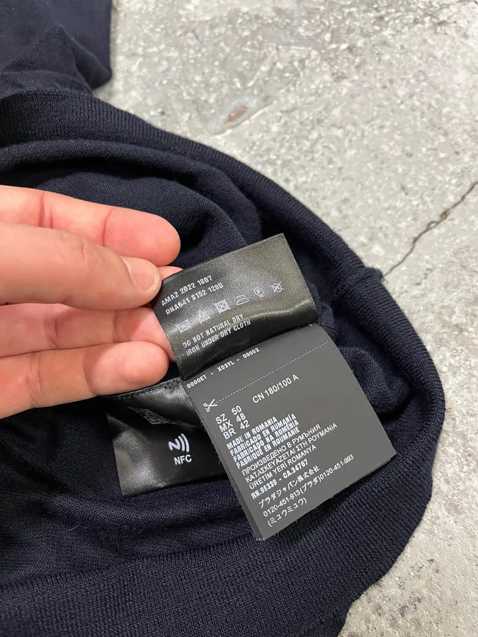 AW2022 Prada Navy Minimalist Sweater (S/M) jRHukGO 8