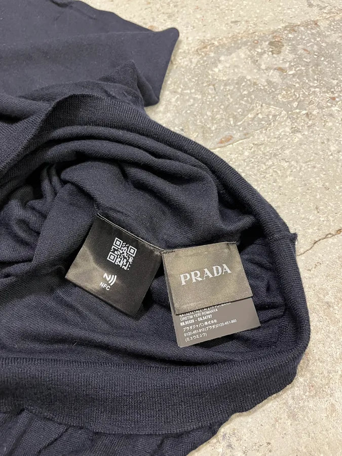AW2022 Prada Navy Minimalist Sweater (S/M) jRHukGO 9