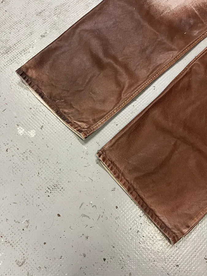 AW2023 Acne Studios Sample Overprint Brown Baggy Pants ZHnPkFx 6