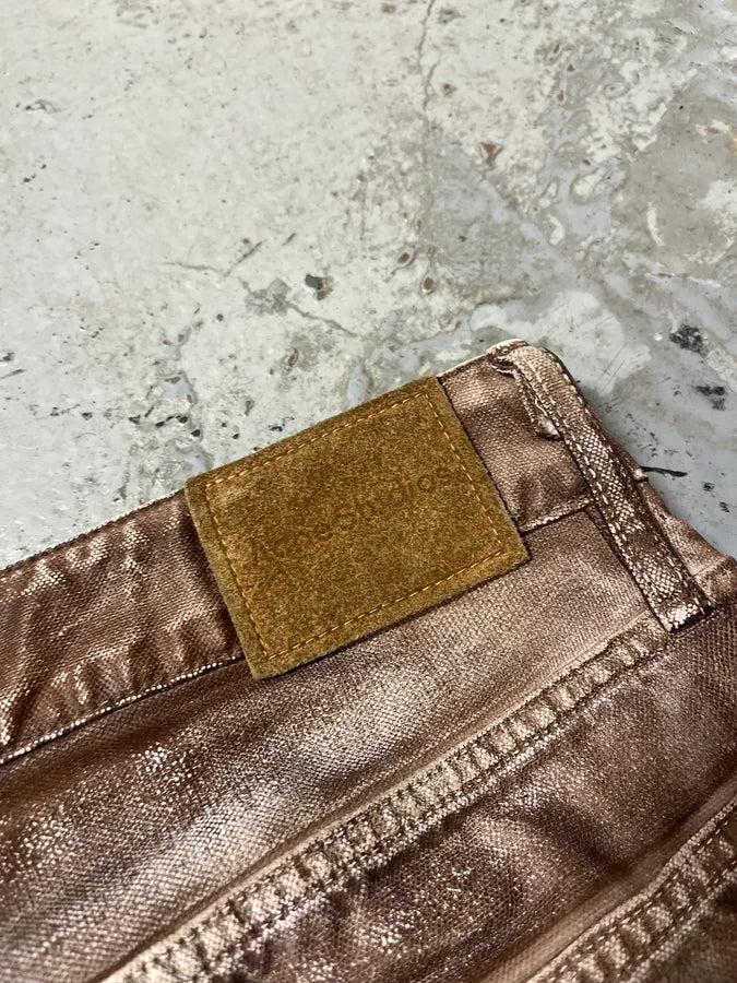 AW2023 Acne Studios Sample Overprint Brown Baggy Pants ZHnPkFx 8