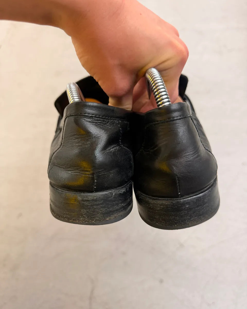 AW2023 Bottega Veneta Black Astaire Leather Loafers by Matthieu Blazy wEUObYG 7