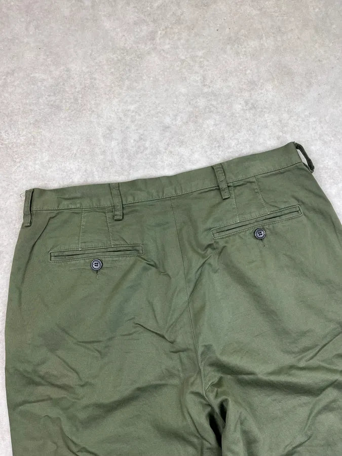 AW2023 Dries Van Noten Olive Green Bondage Pants bDpYgMU 8