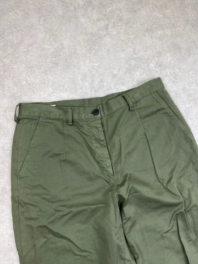 AW2023 Dries Van Noten Olive Green Bondage Pants bDpYgMU 6
