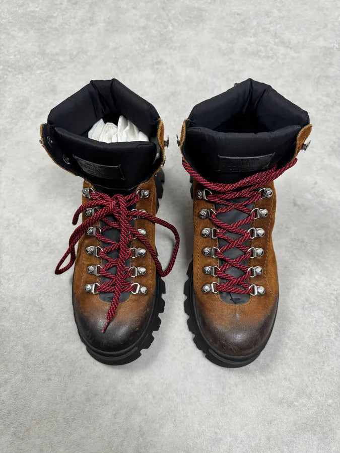 AW2023 Dsquared2 Brown & Black Canadian Leather Boots AUVNmOG 1