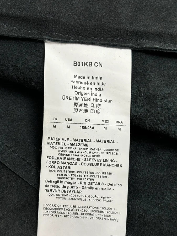 AW2023 Emporio Armani Black Pure Leather Jacket wZmgMvR 9