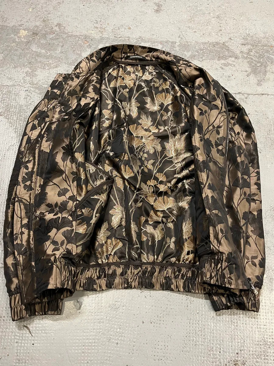 AW2023 Emporio Armani Floral Print Black & Beige Bomber Jacket LtnlfIF 7