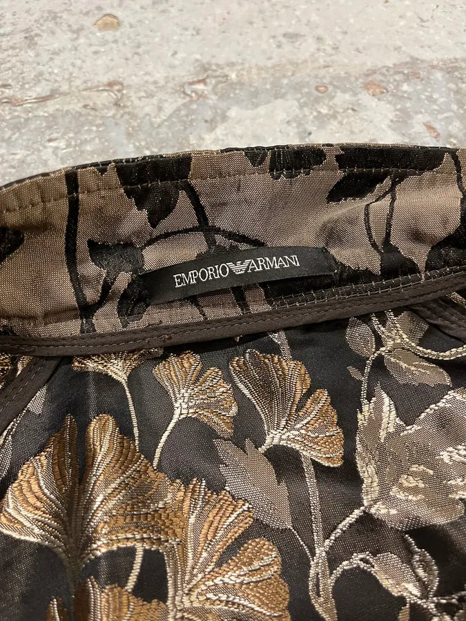 AW2023 Emporio Armani Floral Print Black & Beige Bomber Jacket LtnlfIF 8