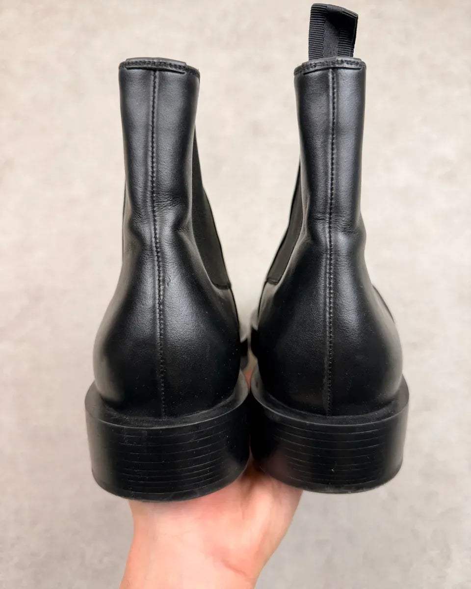 AW2023 Givenchy Black Leather Platform Boots OAdoGzy 6