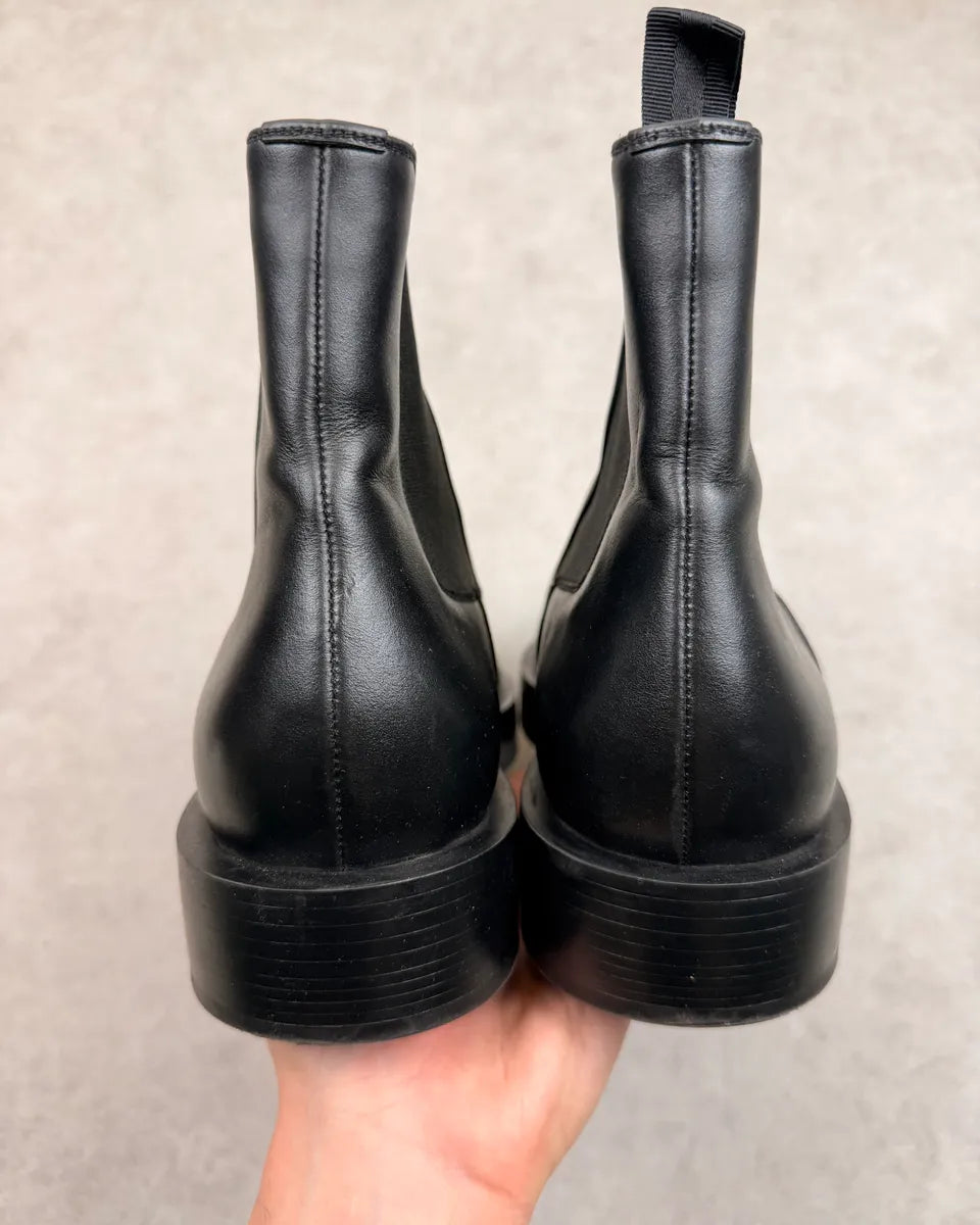 AW2023 Givenchy Black Leather Platform Boots OAdoGzy 6