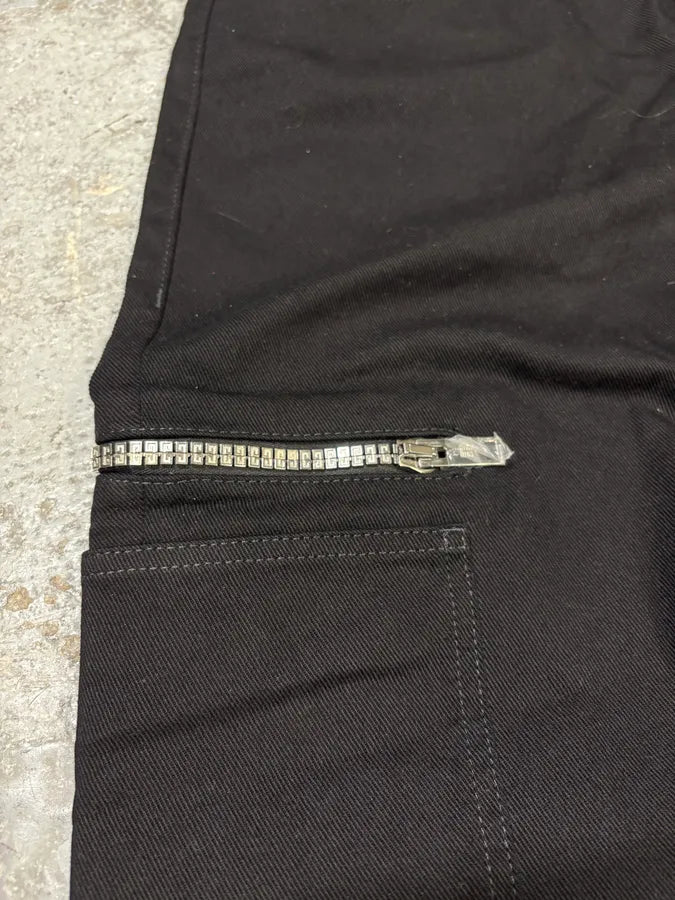 AW2023 Givenchy Black Multi Zips Cargo Pants FByibjo 7