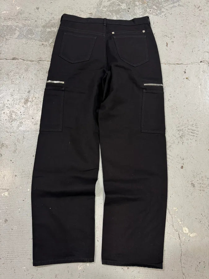 AW2023 Givenchy Black Multi Zips Cargo Pants TgWPxdw 5