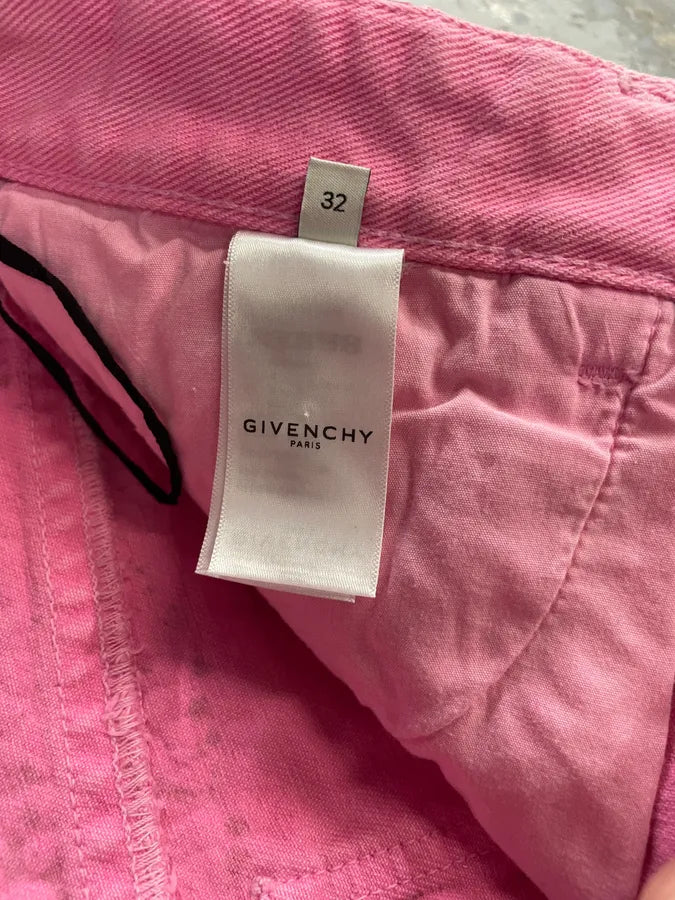 SS2021 Givenchy Pink Cracked Painted Leather Pants by Matthew Williams rmZvHEC 13