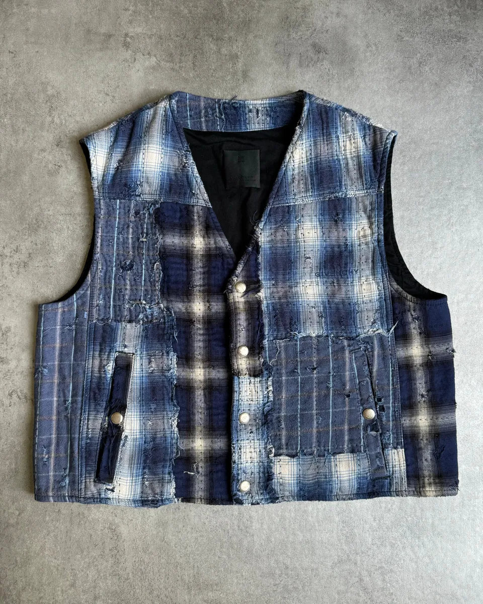 AW2023 Givenchy Sample Artisanal Japanese Boro Vest BTzzOeZ 0