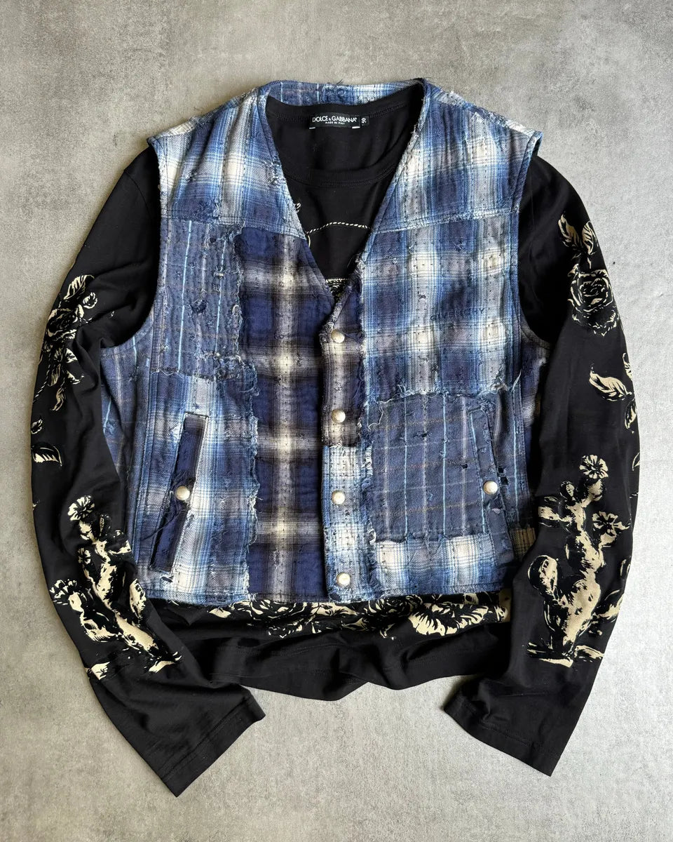 AW2023 Givenchy Sample Artisanal Japanese Boro Vest BTzzOeZ 3