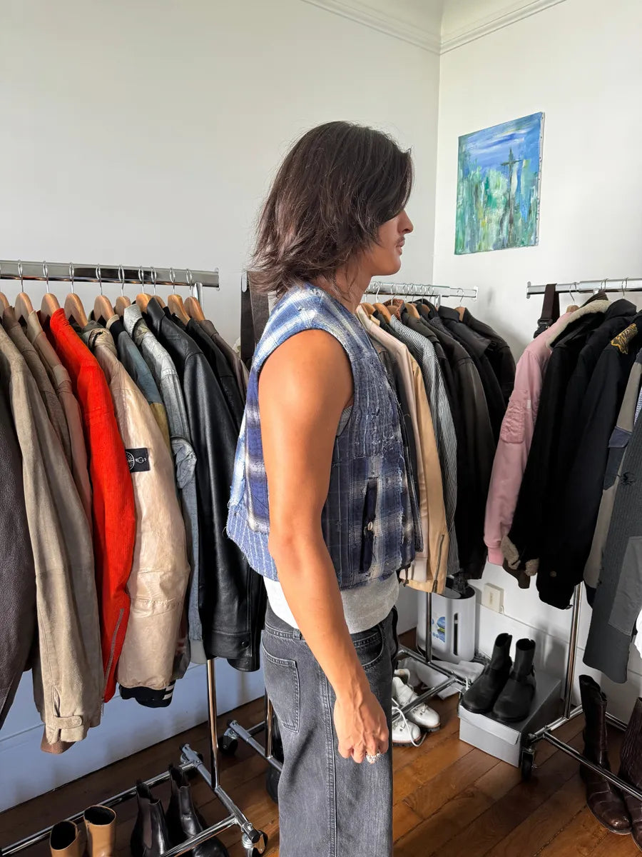 AW2023 Givenchy Sample Artisanal Japanese Boro Vest BTzzOeZ 6