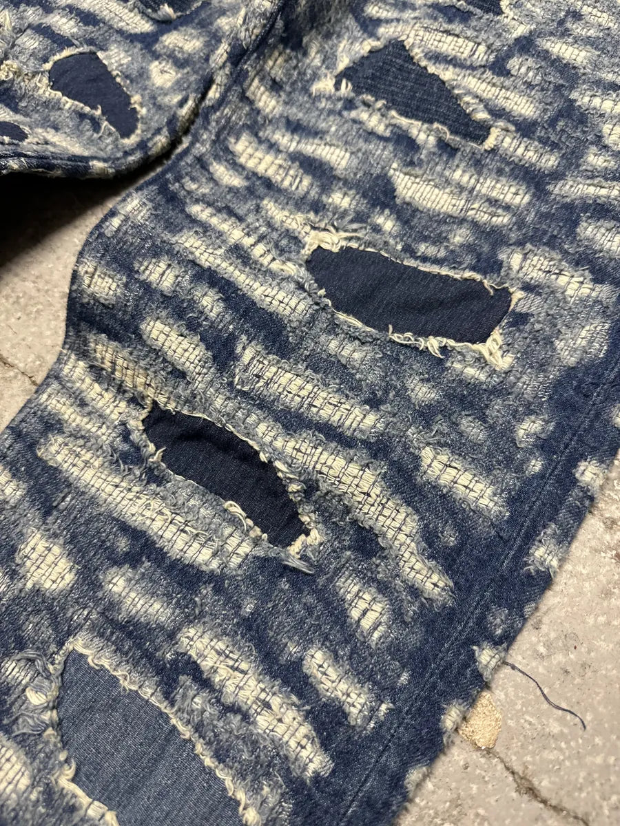 AW2023 Givenchy Slim Blue Distressed Boro Denim Jeans  (S) UFtGEeI 11