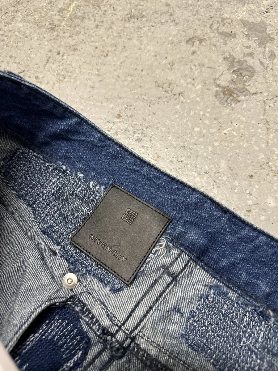 AW2023 Givenchy Slim Blue Distressed Boro Denim Jeans  (S) UFtGEeI 12