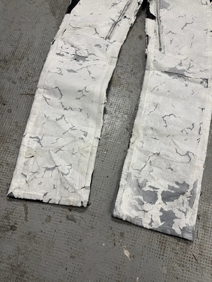 SS2021 Givenchy White Cracked Brut Denim Jeans by Matthew Williams DtLMtAa 10