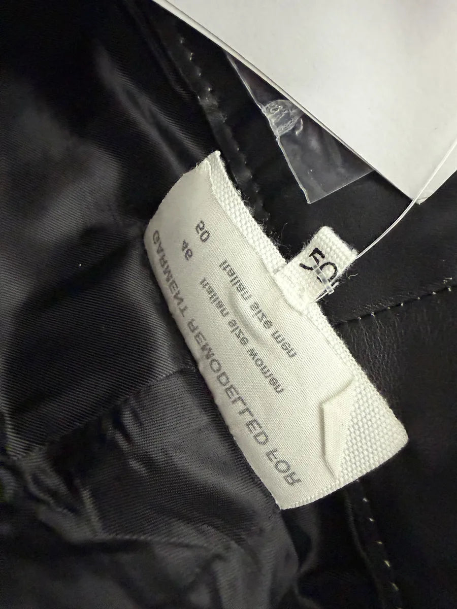 AW2023 Maison Margiela Black Leather Biker Pants hLPaVmS 11