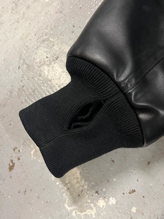 AW2023 Maison Margiela Black Leather Bomber Jacket (M/L) VrBdLCi 13