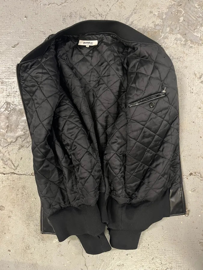 AW2023 Maison Margiela Black Leather Bomber Jacket (M/L) VrBdLCi 5