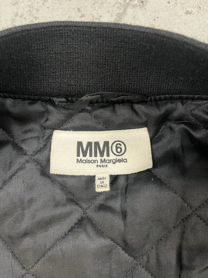 AW2023 Maison Margiela Black Leather Bomber Jacket (M/L) VrBdLCi 7