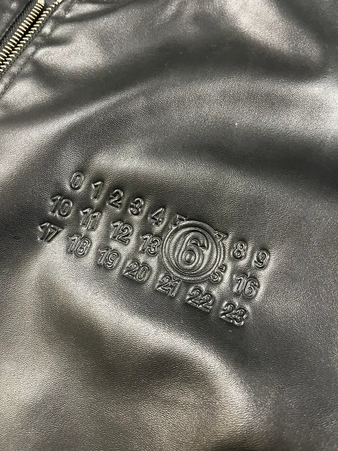AW2023 Maison Margiela Black Leather Bomber Jacket (M/L) VrBdLCi 9