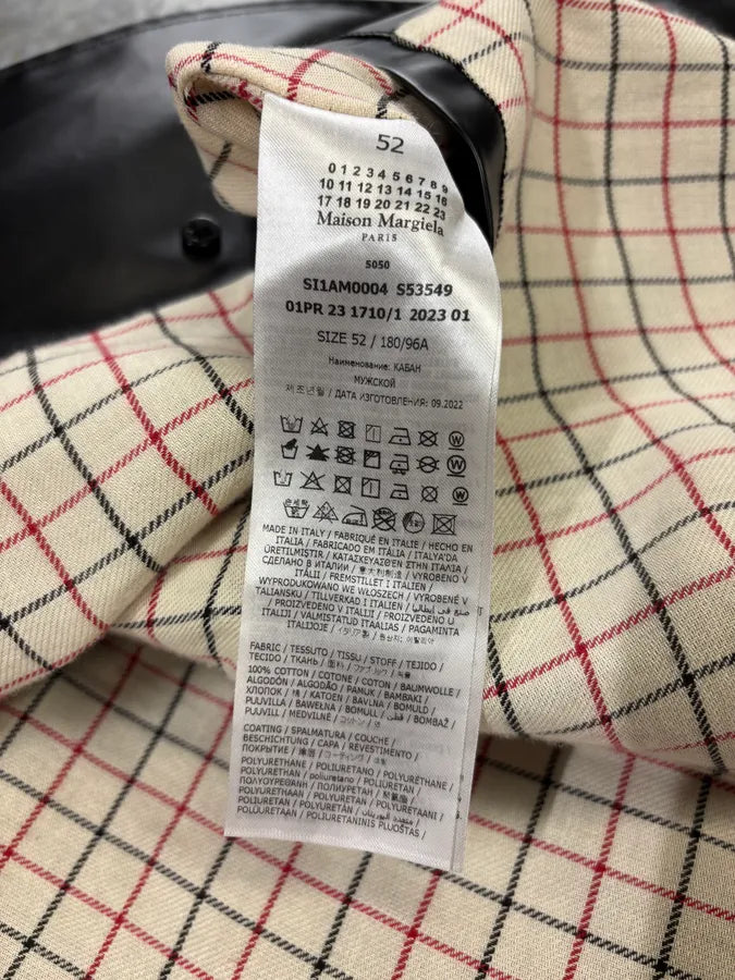 SS2023 Maison Margiela Coated Black Trench Jacket RmRiSAm 13