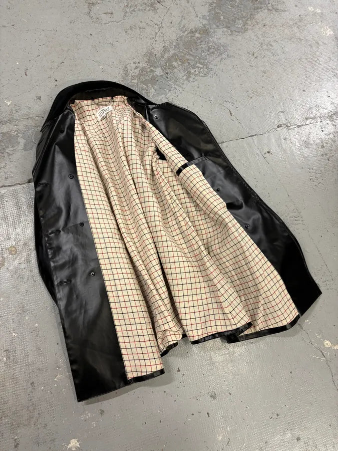 SS2023 Maison Margiela Coated Black Trench Jacket RmRiSAm 6